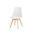 Silla KARINA, en blanco, vista en perspectiva