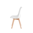 Silla KARINA, en blanco, vista lateral