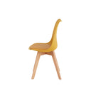 Silla KARINA, en mostaza, vista lateral