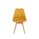 Silla KARINA, en mostaza, vista frontal