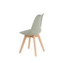 Silla KARINA, en menta, vista trasera en perspectiva