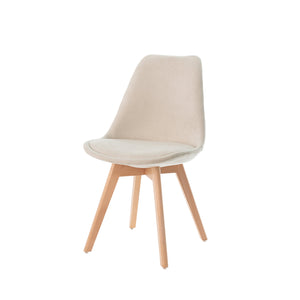 Silla MILENA de Polipropileno con Patas de Madera
