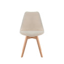 Silla MILENA, en beige, vista frontal