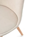 Silla MILENA, en beige, detalle del acabado