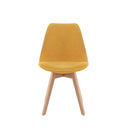 Silla MILENA, en mostaza, vista frontal