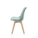 Silla MILENA, en menta, vista lateral