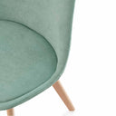 Silla MILENA, en menta, detalle del acabado