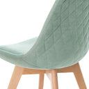 Silla MILENA, en menta, detalle del acabado