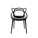 Silla VICTORIA, en negro, vista frontal