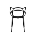 Silla VICTORIA, en negro, vista trasera