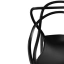 Silla VICTORIA, en negro, detalle del acabado