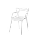 Silla VICTORIA, en blanco, vista en perspectiva