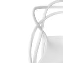 Silla VICTORIA, en blanco, detalle del acabado