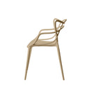 Silla VICTORIA, en beige, vista lateral
