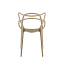 Silla VICTORIA, en beige, vista trasera