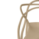 Silla VICTORIA, en beige, detalle del acabado