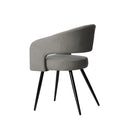 Silla KORA, en gris oscuro, vista trasera en perspectiva