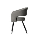 Silla KORA, en gris oscuro, vista lateral