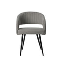 Silla KORA, en gris oscuro, vista frontal