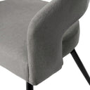 Silla KORA, en gris oscuro, detalle del acabado