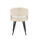 Silla KORA, en beige, vista trasera