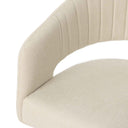 Silla KORA, en beige, detalle del acabado