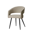 Silla KORA, en taupe, vista en perspectiva