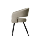Silla KORA, en taupe, vista lateral