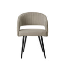 Silla KORA, en taupe, vista frontal