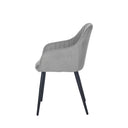 Silla NATALIA, en gris claro, vista lateral
