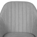 Silla NATALIA, en gris claro, detalle del acabado