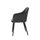 Silla NATALIA, en gris oscuro, vista lateral