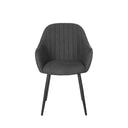 Silla NATALIA, en gris oscuro, vista frontal
