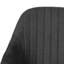 Silla NATALIA, en gris oscuro, detalle del acabado
