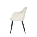 Silla NATALIA, en beige, vista lateral
