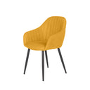 Silla NATALIA, en mostaza, vista en perspectiva