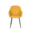 Silla NATALIA, en mostaza, vista lateral