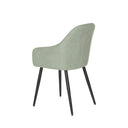Silla NATALIA, en menta, vista trasera en perspectiva