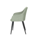 Silla NATALIA, en menta, vista lateral