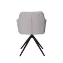 Silla AMALIA, en gris claro, vista trasera