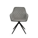 Silla AMALIA, en gris oscuro, vista frontal
