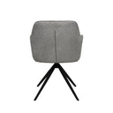Silla AMALIA, en gris oscuro, vista trasera