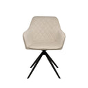 Silla AMALIA, en beige, vista frontal
