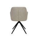 Silla AMALIA, en beige, vista trasera
