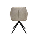 Silla AMALIA, en taupe, vista trasera