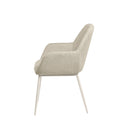 Silla ISABELLA de patas beige, en beige, vista lateral