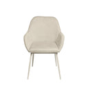 Silla ISABELLA de patas beige, en beige, vista frontal