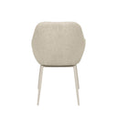 Silla ISABELLA de patas beige, en beige, vista trasera