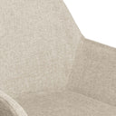 Silla ISABELLA de patas beige, en beige, detalle del acabado