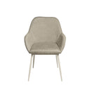 Silla ISABELLA de patas beige, en taupe, vista frontal